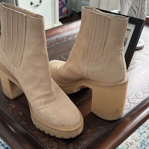Dolce Vita Tan Heeled Ankle Boots
